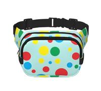 YFSGDLBN Twister Polka Dots Printed Square Double Layer Waist Bag Daily Casual Chest Bag