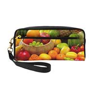 YFSGDLBN Variety Fresh Vegetables Fruits Printed Pencil Case Small Makeup Bag Storage Bag