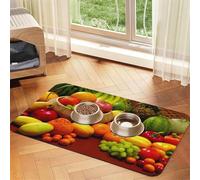 YFSGDLBN variety fresh vegetables fruits printed Pet absorbent leather tablecloth Washable decorative mat