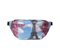 YFSGDLBN Vintage Style Eiffel Tower Paris Printed Crossbody Waist Pack Daily Casual Chest Bag