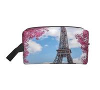 YFSGDLBN Vintage Style Eiffel Tower Paris Printed Storage Bag Portable Travel Cosmetic Bag Toiletry Bag