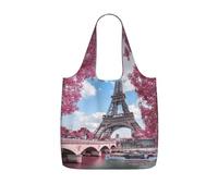 YFSGDLBN Vintage Style Eiffel Tower Paris printed Storage bag with a drawstring backpack Shoulder Shopping Bag