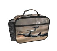 YFSGDLBN War Plane Printed Insulated Lunch Box Reusable Lunch Bag Portable Cooler Bag