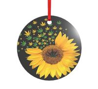 YFSGDLBN Weed with Sunflower printed Acrylic Shaped Pendant Acrylic Hanging Ornaments