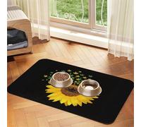 YFSGDLBN Weed with Sunflower printed Pet absorbent leather tablecloth Washable decorative mat