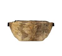 YFSGDLBN World Map Printed Crossbody Waist Pack Daily Casual Chest Bag