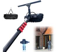 YFSMBD 3.6 - 10.8 M Window Cleaning Pole Hose Fed Water fed Telescopic Extendable Solar Panel Conservatory Brush Equipment Kit Window Roof Cleaning Tools (10.8M)