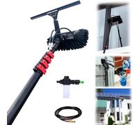 YFSMBD 3.6-10.8M Window Cleaning Pole Hose Fed Water fed Telescopic Extendable Solar Panel Conservatory Brush Equipment Kit Window Roof Cleaning (5.4M)