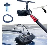 YFSMBD Washing Kit: Water-fed Brush,Squeegee and Soap Dispenser, 3.6 - 10.8 M Extendable Window Cleaning Pole, Water Fed Telescopic Brush, Window Cleaner Equipment (7.2M)