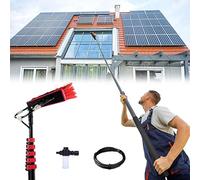 YFSMBD Water Fed Telescopic Brush for Cleaning roof, 3.6 - 6M, Water Powered, Solar Panel Cleaner, Window Cleaning Kit, for Trucks, Boats, Bus, Cars (35cm Brush Head,4.6M)