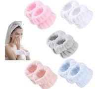 YFTRFR 10 Pcs Wrist Bands for Face Washing and Skincare Soft Thickened Absorbent Wrist Sweatbands Microfibre Absorbent Towel Prevent Liquid from Spilling Down Your Arms Elastic Face-Washing Wristband