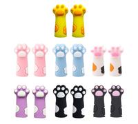 YFTRFR 14 Pcs Cat Paw Knitting Needle Stoppers, Knit Stitch Holders Needles Point Protectors Silicone for Sewing, Crocheting, DIY Crafts, Quilting, Gadgets and Accessories(7 Color)