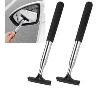YFTRFR 2 Pcs Side Mirror Squeegee Retractable Car Rearview Mirror Small Squeegee Remove Water Droplets and Oil Film Automotive Components Ideal for Rainy Foggy Dusty Weather Portable Tools