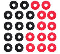 YFTRFR 24 Pcs Guitar Strap Locks Silicone, Sturdy Synthetic Rubber Strap Holder Secure Blocks Protector for Bass Ukulele Acoustic Classical Electric Instrument Accessories(2 Color)