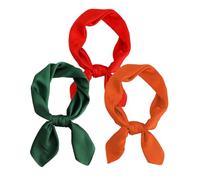 YFTRFR 3 Pcs Square Scarf Necktie, Satin Chiffon Design Tie Ribbon Bow Accessory Retro lightweight and Smooth for Movie Cosplay, Wedding Valentine Birthday, Everyday Style(3 color)