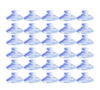 YFTRFR 30 Pcs 20 mm Transparent Suction Cups Window Suction Cups Reusable for Windows Bathroom Kitchen Car Decoration Tiles Glass Plates Without Hooks Mushroom Head Waterproof and Moisture-Proof
