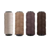 YFTRFR 4 Pcs Hand Stitching Thread, Brown Weaving Thread Professional Hair Extension Tools Sewing Yarn for Hair Extensions Professional Wig Making Yarn for DIY Weave and Weft Sewing String