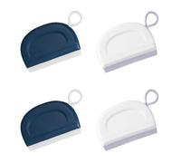 YFTRFR 4 Pcs Shower Squeegee, with TPR Soft Rubber Strip Mini Flexible with Plastic Hooks for Doors, Windows, Glass, Bathroom, Mirrors, Kitchen, Tiles, Countertops Cleaning(2 Color)