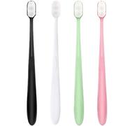YFTRFR 4 Pcs Soft Bristle Manual Toothbrush Extra Ultra Soft Micro Nano Toothbrush for Adults 20,000 Bristles Sterile Fiber for Sensitive Teeth Fragile Gums Oral Gum Recession Elderly Adult