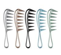 YFTRFR 5 Pcs Wide Tooth Shark Comb Curl Comb for Brushing out Curls Sturdy and Durable Anti-static for Men and Women Suitable for Most Hair Types for Curly Wet Thick Hair Wavy Wigs Salon & Barber Use