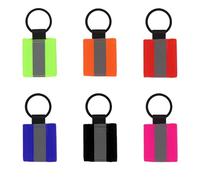 YFTRFR 6 Pcs Reflective Keychain Tags, Night Out Accessory Double Sided High Visibility Strips Waterproof for Dog Collar, Clothes, Cycling, Walking, Running, Backpack, Camping(6 Color)