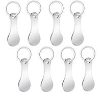 YFTRFR 8 Pcs Trolley Token Stainless Steel with Key Ring Shopping Trolley Removers Portable Mini Release Supermarket Grocery Shopping Cart Durable Cart Accessories Simple and Easy to Use