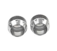 YFUK 2Pcs Aluminum Motorcycle Front Fork Frame Crash Sliders Wheel Falling Protection Protector Silver For Universal Motorbikes Scooters Moped