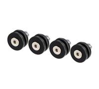YFUK 4Pcs Plastic Rear Top Box Luggage Bushing Buckle Pad Spacers Case Trunk Bracket Base Plate B Black Motorbike