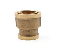 YFUK Pipe Reducer Brass Fitting Threaded Adapter Hex Nipple Golden G1/2 Female To G3/4 Female