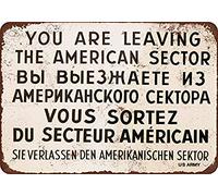 YFULL Checkpoint Charlie Berlin Wall Vintage Look Reproduction Metal Tin Sign 12X16 Inches