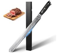 YFWOOD Slicing Carving Knife, 12 Inch Sharp Brisket Knife with Wood Handle, Premium Cutting Tool for Slicing Roasts, BBQ, Turkey, Bread with Gift Box