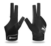 YFY Billiard Pool Gloves for Left Hand 3 Finger, Splicing Process, Snooker Cue Sport Glove Popular Sizes for Men & Women