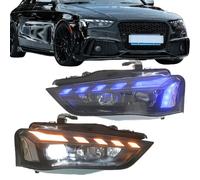 YFYANFEI Complete Headlights for Audi A5 RS5 2012-2015, Sequential Dynamic Yellow Turn Signal Lights/White High Low Beam/Blue Start