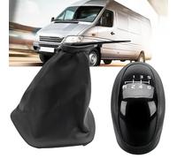 YFYANFEI Replace for Mercedes Benz Sprinter W906 Gear Stick, Gaiter + Knob Set Manual Gear Lever for LHD 2006-2018, 5/6 Speed Shift Stick Imitation Leather Car Accessories,6-speed