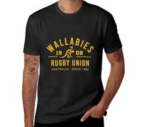 YFYCTTYL He Wallabies Rugby Rise T-Shirt Black M