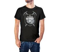 YFYCTTYL Outpost 31 Inspired by John Carpenter's The Thing Printed T-Shirt Black 3XL