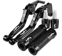 YFYFY for B&M&W HP2SPORT HP2 Sport 2008 2009 2010 2011 Motorcycle CNC Adjustable Brake Clutch Levers 22MM Handle Handlebar Grips Ends Replace(Black 1)