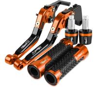 YFYFY for B&M&W K1200R Sport K1200RSPORT K 1200 R Sport 2006-2008 2007 Motorcycle CNC Brake Clutch Levers Handle Handlebar Grips Ends Replace(Orange 1)