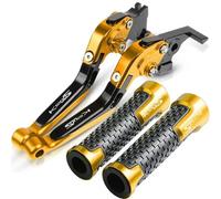 YFYFY for B&M&W K1200S K1200 S 2004-2008 2007 2006 2005 Motorcycle CNC Adjustable Brake Clutch Levers Handle Hand Grips Handlebar Grip Replace(Gold)