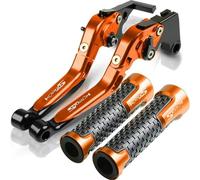 YFYFY for B&M&W K1200S K1200 S 2004-2008 2007 2006 2005 Motorcycle CNC Adjustable Brake Clutch Levers Handle Hand Grips Handlebar Grip Replace(Orange)