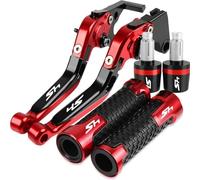 YFYFY for Ho&nda SH125 SH150 SH300 SH350 SH 125 300 150 350 I 2003-2023 2022 Motorcycle Handles Brake Clutch Levers Handlebar Grips End Replace(Red 1)