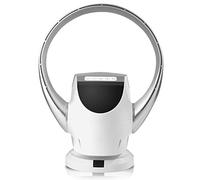 YFZN Bladeless Wall-mounted Fan, Floor Fan With Remote Control/timer, Silent Energy-saving Electric Fan, 8-speed Wind Speed, Large Screen Touch, 180° Angle Adjustment, 90° Swing Air Supply, Silver