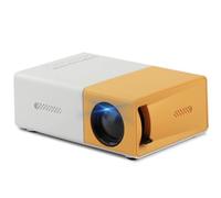 YG300 Mini Projector, Portable Video Phone Projector Multi Port Outdoor Home Cinema Video Projector Compatible with Android/Laptop/Phone/TV