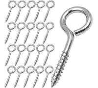 YGAOHF 2.5 Inches Eye Hooks Screw - 10 Pcs Stainless Steel Heavy Duty Eye Bolts Screw in, 200 Lbs Capacity, Rust and Corrosion Resistant, Safe for Indoor and Outdoor Use