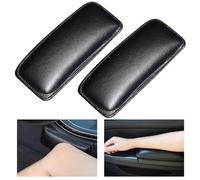 Ygapuzi 2 Pack Car Center Console Knee Leg Elbow Cushion Soft Pad, Leather Car Knee Cushion Elbow Pillow Universal Knee Elbow Pads for Foot Knee Pain Relief (Top Layer Leather)
