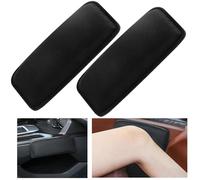 Ygapuzi 2 Pack Car Center Console Knee Leg Elbow Cushion Soft Pad, Leather Car Knee Cushion Elbow Pillow Universal Knee Elbow Pads for Foot Knee Pain Relief (Suede Leather)