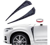 Ygapuzi 2PCS Universal Car Fender Side Vents Stickers ABS Spoiler Body Decoration Cover 16.1In Fender Air Flow Intake Hole Grille Spoiler for Honda Civic (Carbon Fiber)