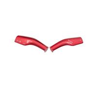 Ygapuzi 4PCS Steering Lever Full Protection Cover for Tesla Model 3/Y, Carbon Fiber Pattern Column Gear Shift Modification Covers Car Interior Trim Accessories (Glossy Red)