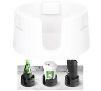 Ygapuzi Anti-Spill Cup Holder Desk Adjustable Drink Holder Non Tipping Table Coaster Fits Cups from 2.92 to 3.7 Inches Inner Diameter for Home Couch Boat Outdoors Office (White)