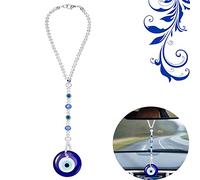 Ygapuzi Evil Eye Car Hanging Ornament Evil Blue Eye Charms for Rear View Car Mirror Evil Eye Beaded Decor Evil Eye Auto Interior Accessories Pendent for Car Window Balcony (Classic)